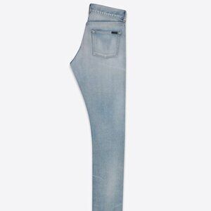 MEN'S SAINT LAURENT D18 SLIM FIT JEANS IN LIGHT FALL BLUE DENIM
